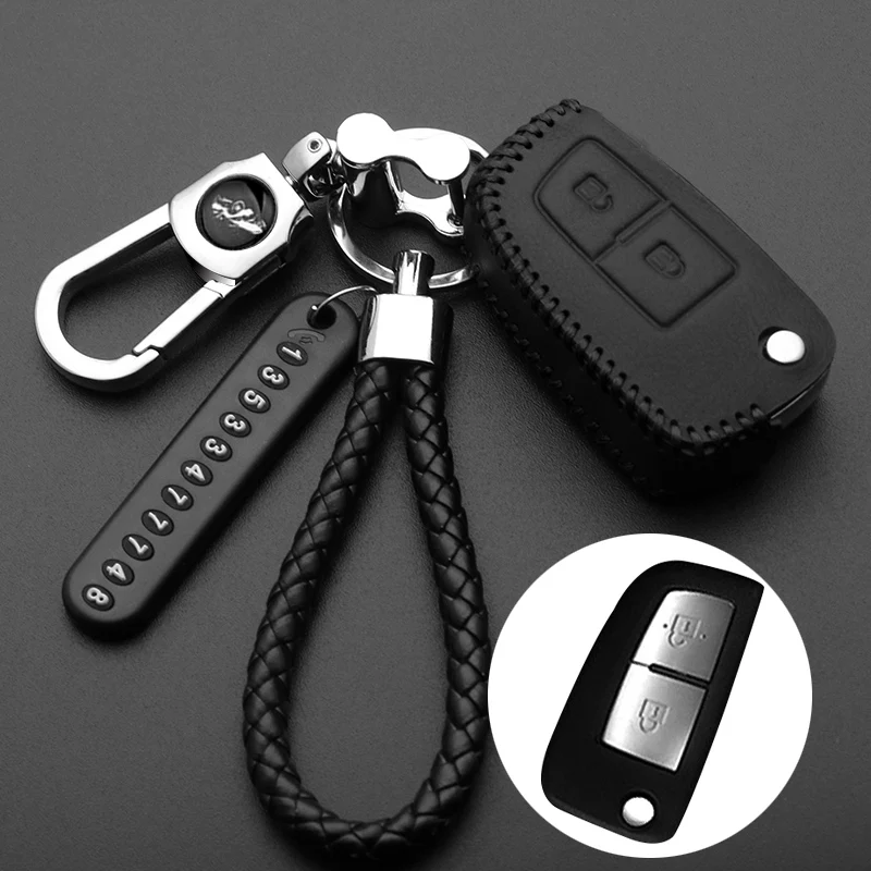 2 3 4 Button Leather Car Key Cover For Nissan Qashqai Xtrail Murano