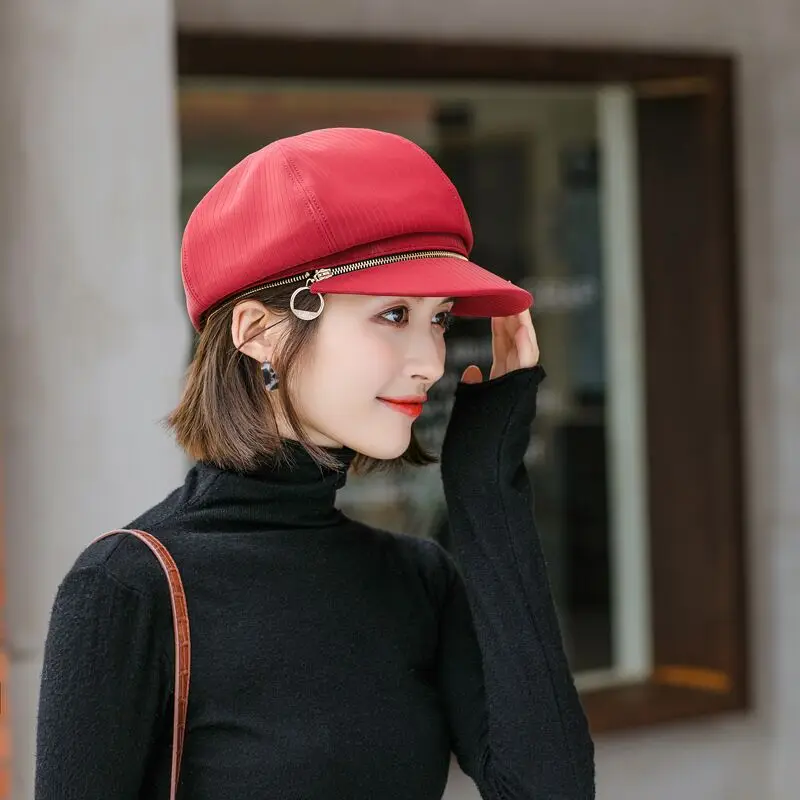 Béret Femme Vintage En Feutre – Taille 56-58 Cm – Couleur Unie – Style Rétro Automne-hiver – Lavable En Machine