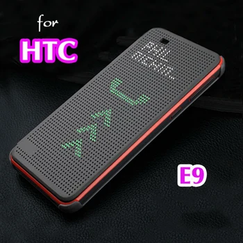 

Flip Silicone Cover Smart Case For HTC One E9 E 9 OneE9 HTCE9 5.5 Inch Dot View Original Shockproof Silicon Phone Back Case