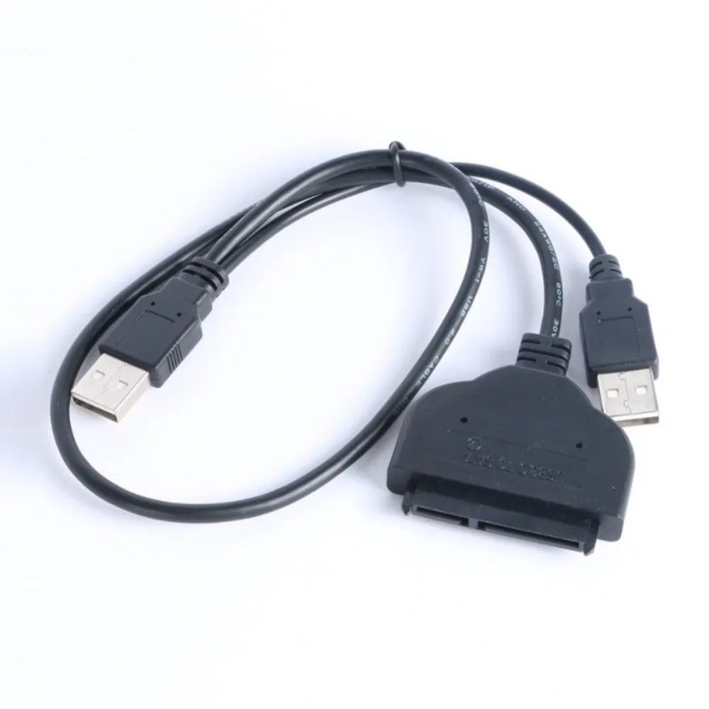 EDAL двойной USB 2,0 для SATA адаптер 22 Pin данных usb-кабель питания адаптер простой диск шнур для 2,5 дюймовый HDD SSD