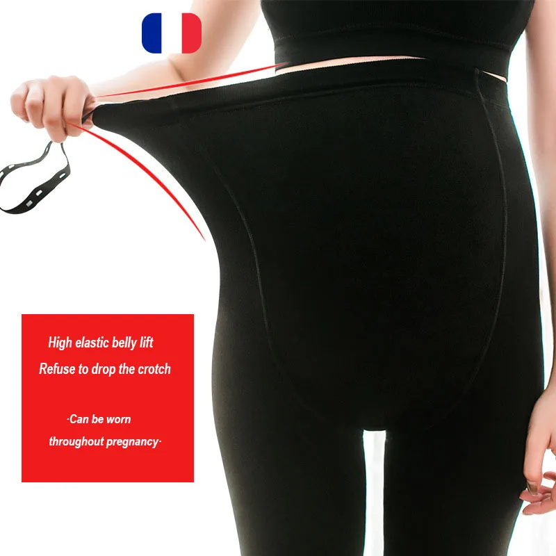 Maternity Pantyhose Adjustable Maternity Leggings Belly Lift Pregnancy Clothes 360D Pregnant Stockings Velvet Clothes
