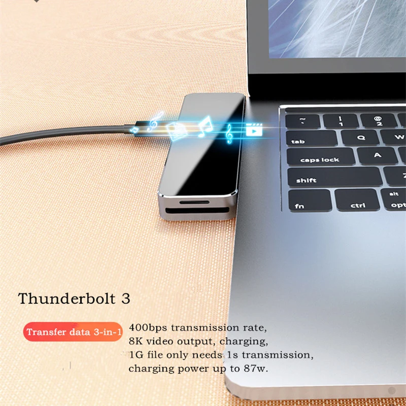 Asunflower USB C концентратор type C к HDMI Thunderbolt 3 PD зарядка с 2 портами USB 3,0 TF слот для карты SD USB C док-станция для MacBook Pro концентратор