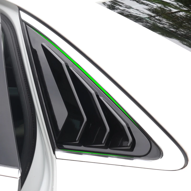 

Car Carbon Fiber Style Rear Window Triangle Shutters Panel Cover Stickers Trim For Audi A4L A4 B9 2017 2018 2019