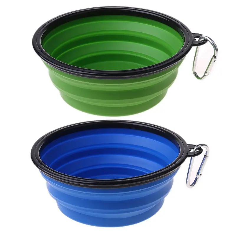 

2-Pack Extra Large Size Collapsible Dog Bowl, Food Grade Silicone BPA Free, Foldable Expandable Cup Dish for Pet Cat Food Water