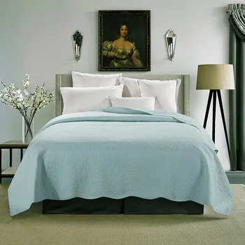 

Quilted Quilt European Embroidered Bed Cover Sheet,summer Cool Air Conditioning Quilt Plain Quilted Bed Cover Single Piece