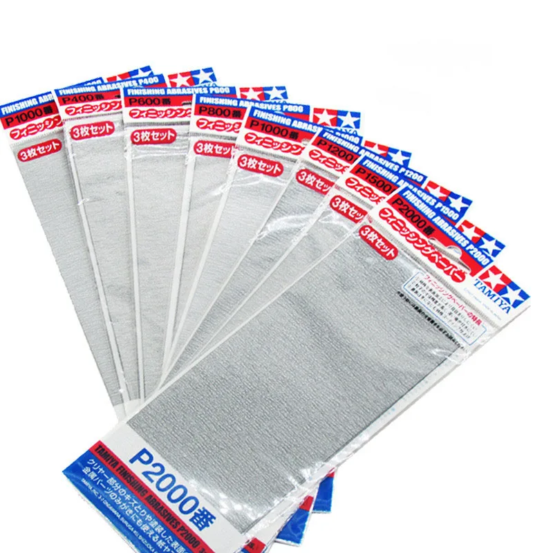 Model Tools Tamiya Finishing Abrasives Sandpaper Sanding Sponge Sheet Set For DIY Plastic Doll Military Model Kit Building Tool