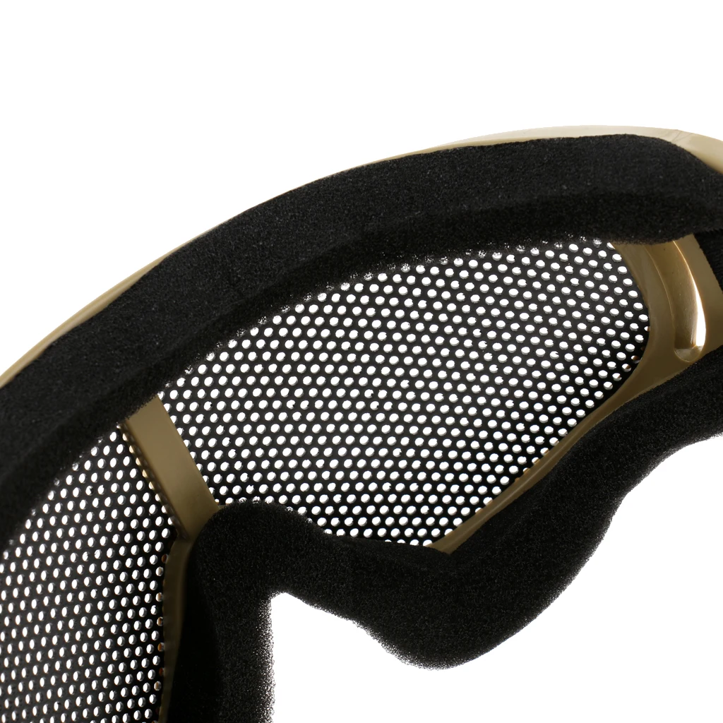 Outdoor Tactical Goggles Mask Safe Steel Mesh Eyewear Eye Protective Glasses for Shooting Hiking Climbing Hunting Military