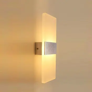 

High Quality Acrylic Led Wall Lamp Simple Bedroom Bedside Right Angle Aisle Wall Lamp Hotel Engineering Corridor Lighting 6W
