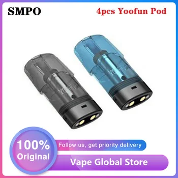 

4pcs Original SMPO Yoofun Pod 1.8ml Capacity Cartridge with 1.1ohm/0.8ohm Coil Electronic Cigarette Vape Pod for SMPO Yoofun Kit