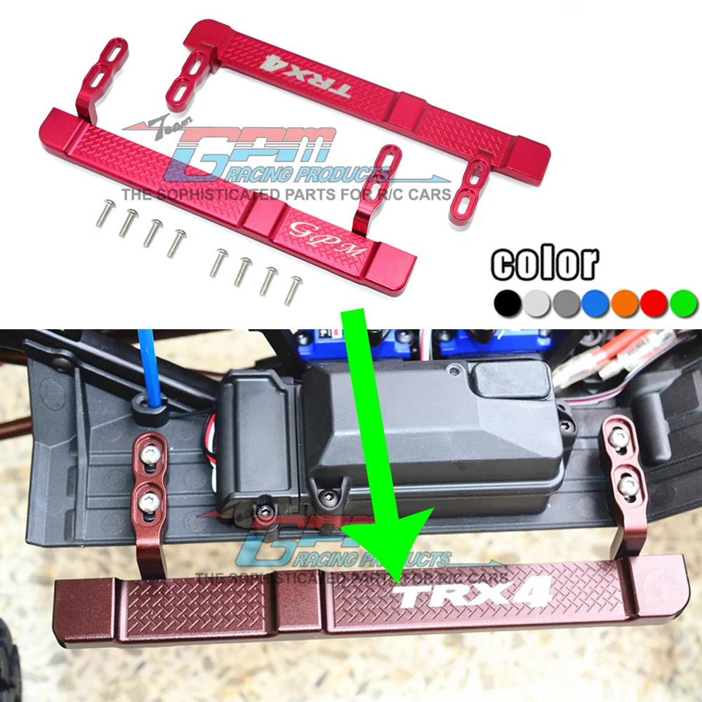 

2 шт., металлическая боковая педаль GPM для 1/10 TRX4 82056-4 Defender 82066-4, автомобильные обновленные аксессуары на гусеничном ходу