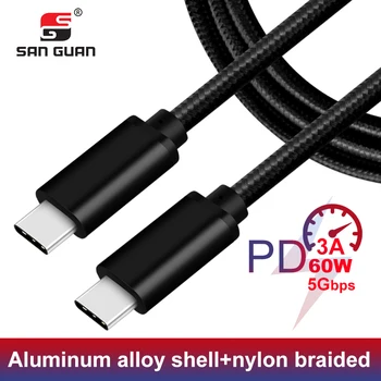 

USB C to USB C Cable 3m USB 3.1 Type C to Type C with OEM Logo 5G transfer PD3.0 Charge Cable with braided for Macbook Pixel