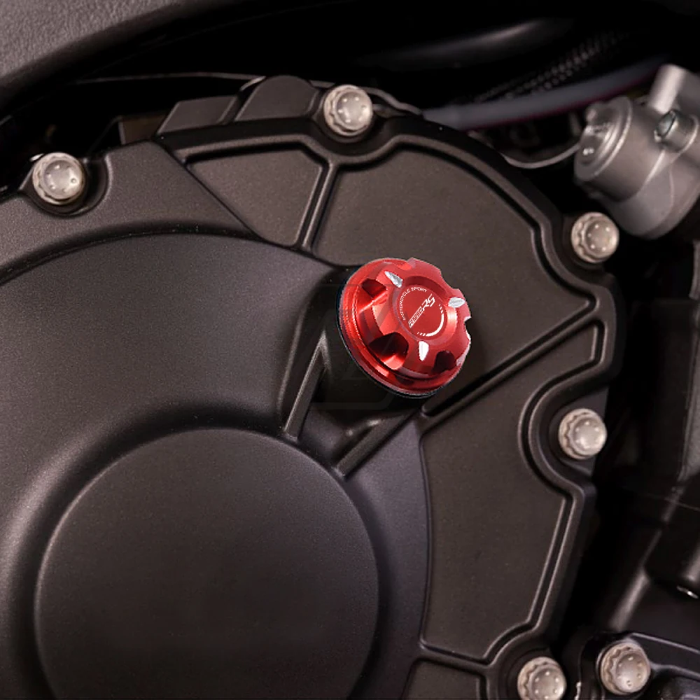 Bouchon De Carter Moto CNC M20 X 2,5 - Alliage Aluminium Anodisé, Pré-percé Pour Fil De Sécurité - Compatible Yamaha MT-07, MT-09, MT-10, Etc.
