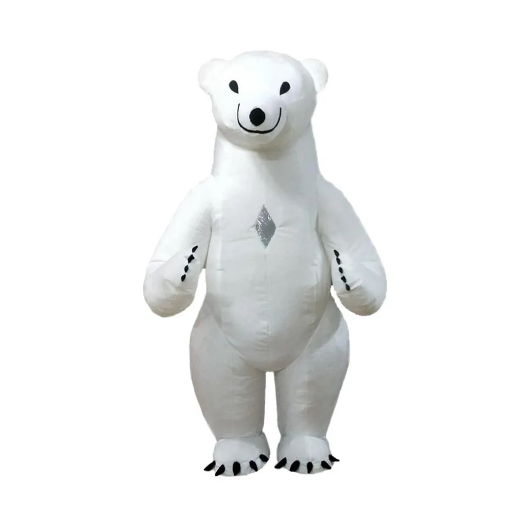 Костюм полярного медведя костюм для взрослых надувной Белый медведь костюм реклама для Fantasias Homem настроить 2,6 м высокие короткие волосы