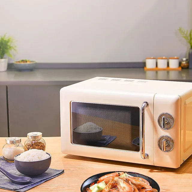 V microwave oven retro household small multi function mini turntable mechanical l visual window cr wb b