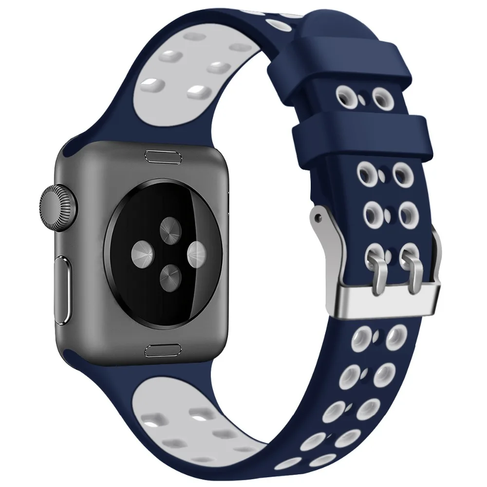 Силиконовый apple watch 38 мм 42 мм Замена ремешки для часов iwatch силиконовый ремешок для apple watch Series4/3/2/1 apple аксессуары для часов