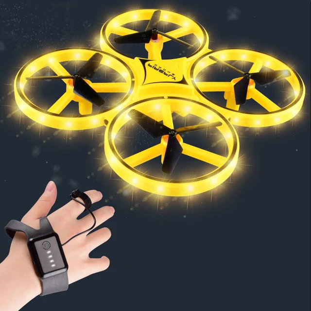 Hélicoptè Télécommandé led drone induction capteur de mouvement