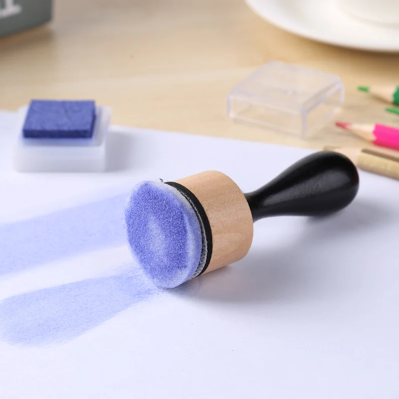 Round Foam Refills Scrapbooking Craft Handle DDARK Mini Ink Paints Mixing Blending Tools Sponge 