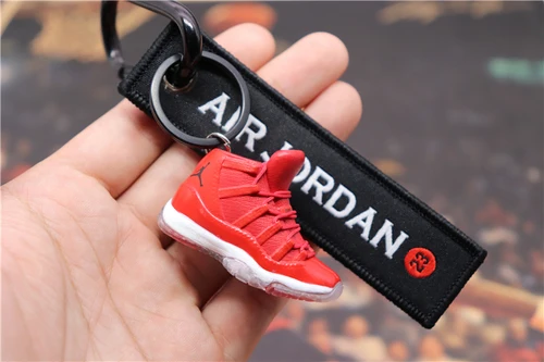 Ручной работы 3D AJ11 брелок Air Mini Jordan кроссовки модель милый брелок для ключей Баскетбольная обувь брелок - Цвет: 11