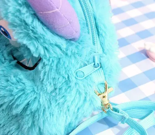 1 шт. Kawaii Япония Монстры игрушка sulley Sullivan Монстры Плюшевый Рюкзак Мягкая сумка сумки для кукол подарок для девочки
