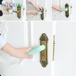 Protection de poignée de porte en Gel de silice pour enfants, Protection contre les enfants, butoir de sécurité, serrure de porte, soins pour nouveau nés, 2 pièces/lot 