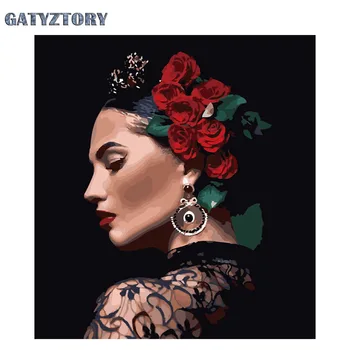 

GATYZTORY Painting By Numbers Beauty Digital Painting 60x75cm DIY Oil pictures by numbers Frameless Wall Decor