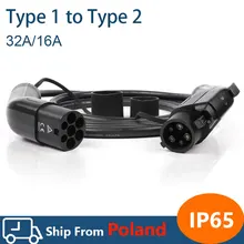 Зарядный кабель типа 2-типа 1 EVSE для электромобиля EV j1772 32A 16A Зарядный кабель типа 2-типа 1 EVSE для электромобиля EV j1772 32A 16A