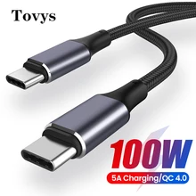Pd 100w usb tipo c para usb c cabo para samsung s10 s20 s21 5a qc4.0 carregamento rápido USB-C tipo-c carregador para macbook pro cabo de dados