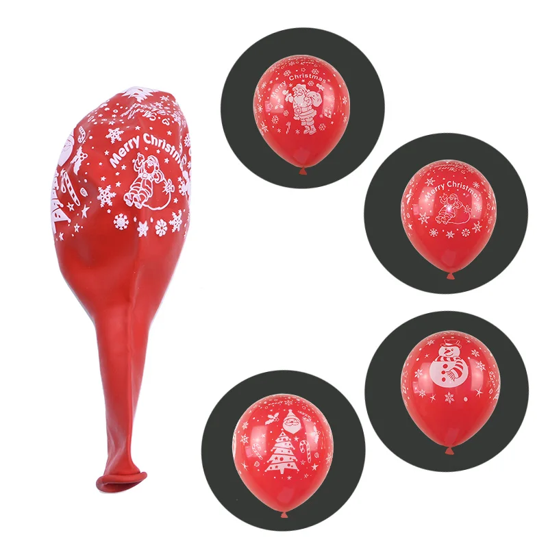 10pcs red balloon 1 Набор Рождественское украшение гирлянда баннер домашний Год Вечерние Haning овсянка Navidad Рождественский шар висящая Снежинка Декор - Цвет: 10pcs red balloon