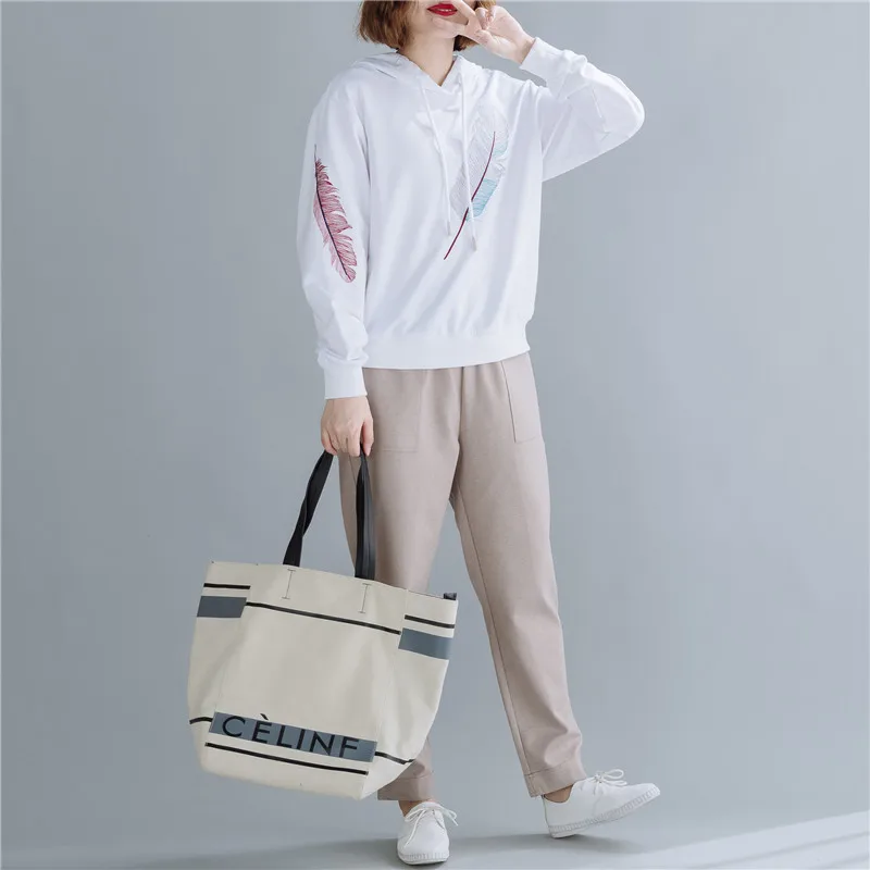  cotton plus size oversized spring autumn pullovers cute hoodies casual loose sweatshirt women cloth