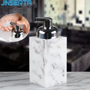 

JINSERTA Marbled Soap Dispenser Sub-Bottle Luxury Home Hotel Bathroom Hand Sanitizer Shampoo Body Wash Foam Type Lotion Bottle