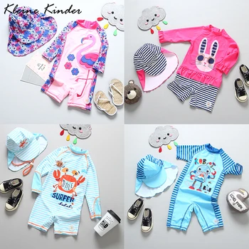 

Swimwear Kids UV Protection Children's Swimsuit for Girl Boy Long Sleeve Child Bathing Clothes Beach Baby Toddler Swimming Suit