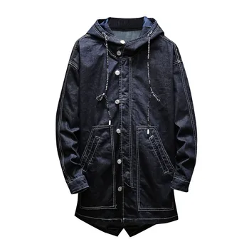 

Men's Denim Jackets Autumn Winter Casual Retro Long Sleeve Turn-down Collar Denim Jacket Coat Male clothes Streetwear