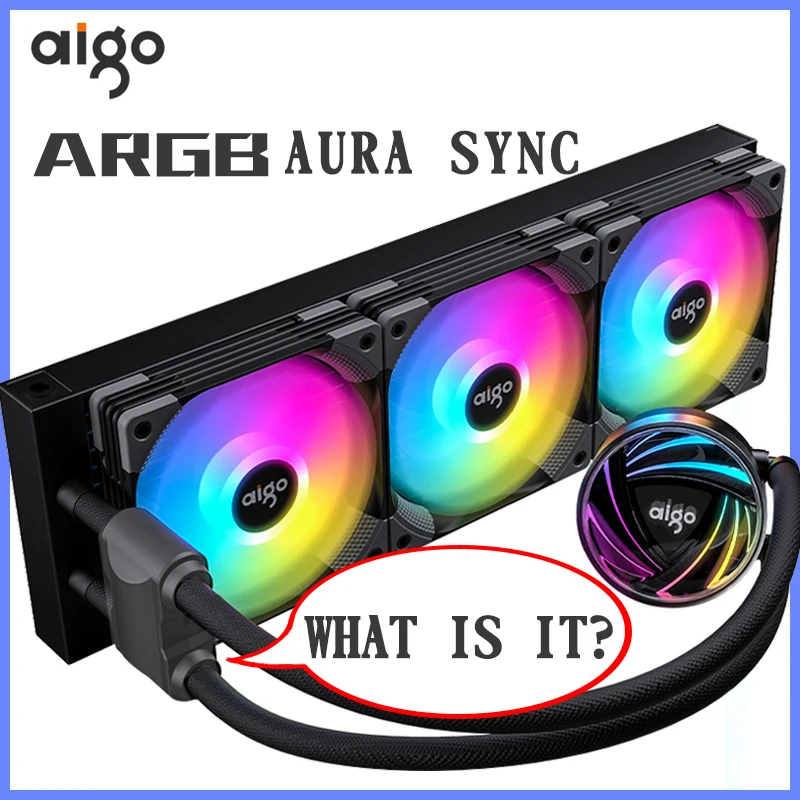 Aigo CPU кулер вентилятор водяного охлаждения ПК Rgb 120 мм 12В Argb аура синхронизация