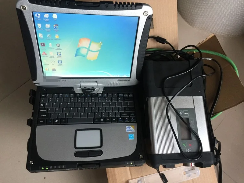Super MB Star C5 SD Подключение к ноутбуку cf19 Toughbook CF-19 диагностический ПК с mb star c5 новейшее программное обеспечение,12 hdd для sd c5