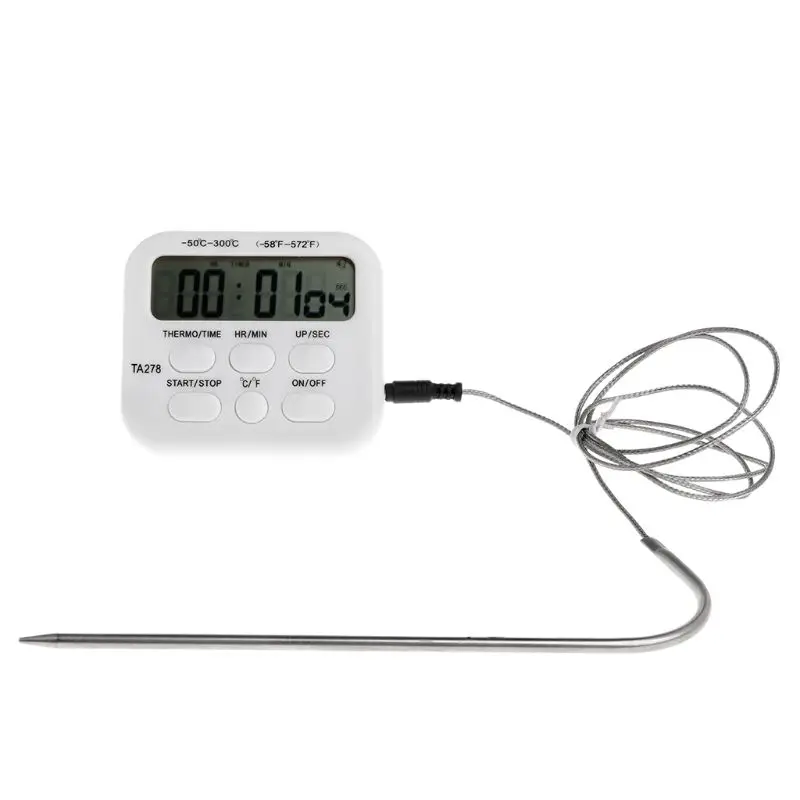 Digital BBQ Thermometer Cooking Meat Food Oven Grill Kitchen Timer Thermometer