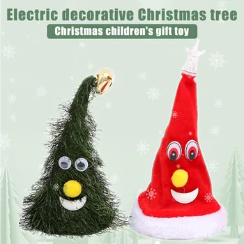 

Funny Shaking Christmas Tree Hat Electronic Toy Music Doll Xmas Decor Ornament for Kids S7JN