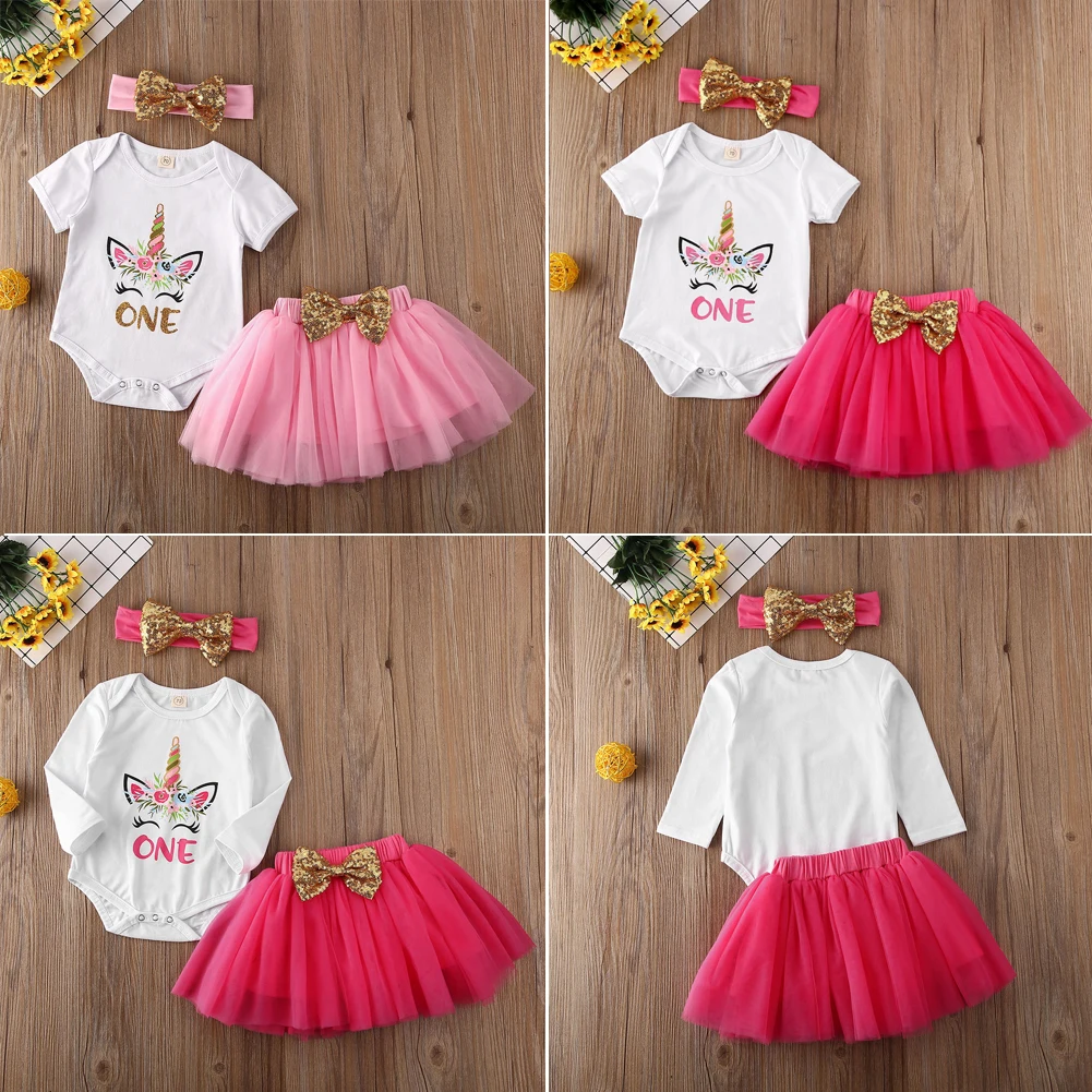 Милая Одежда для маленьких девочек топы с длинными рукавами, комбинезон с бантом, боди+ повязка на голову, платье с пачкой из сетки, комплекты