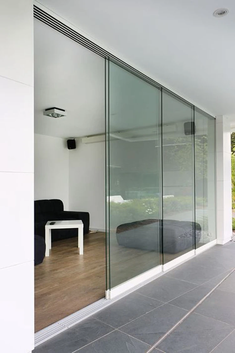 Modern Slide Glass Insulated Sliding Folding Tempered Frameless Folding