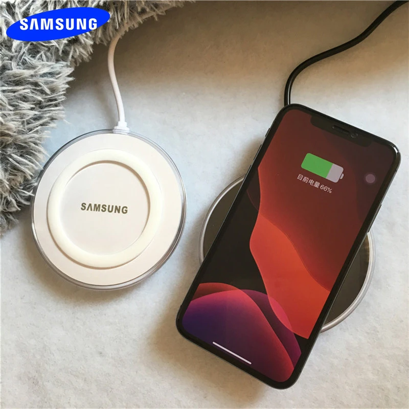 Беспроводное зарядное устройство для Samsung QI 5 В 2 А Galaxy S6 S7 Edge S8 S9 S10 SE Plus Note 4 iphone 8 plus X