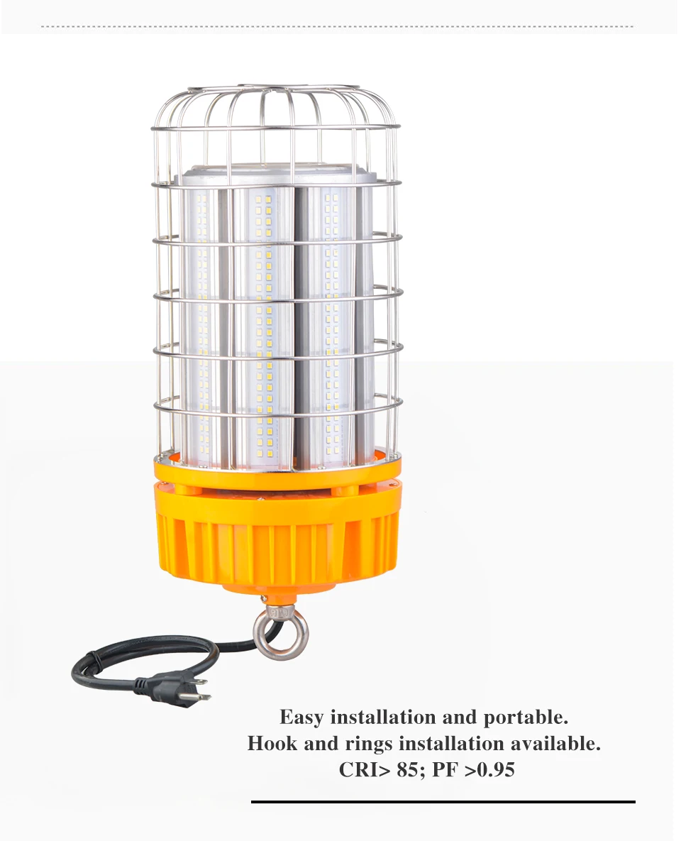 100-277V подвесной светодиодный рабочий свет, светодиодный светильник, 5000 K, переносная Светодиодная лампа, приспособление для наружного