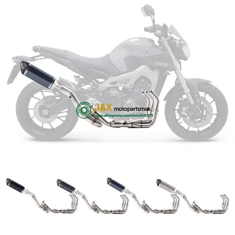 Полная система скольжения на глушитель побега средней трубы для yamaha MT-09 FZ-09 MT09 FZ09