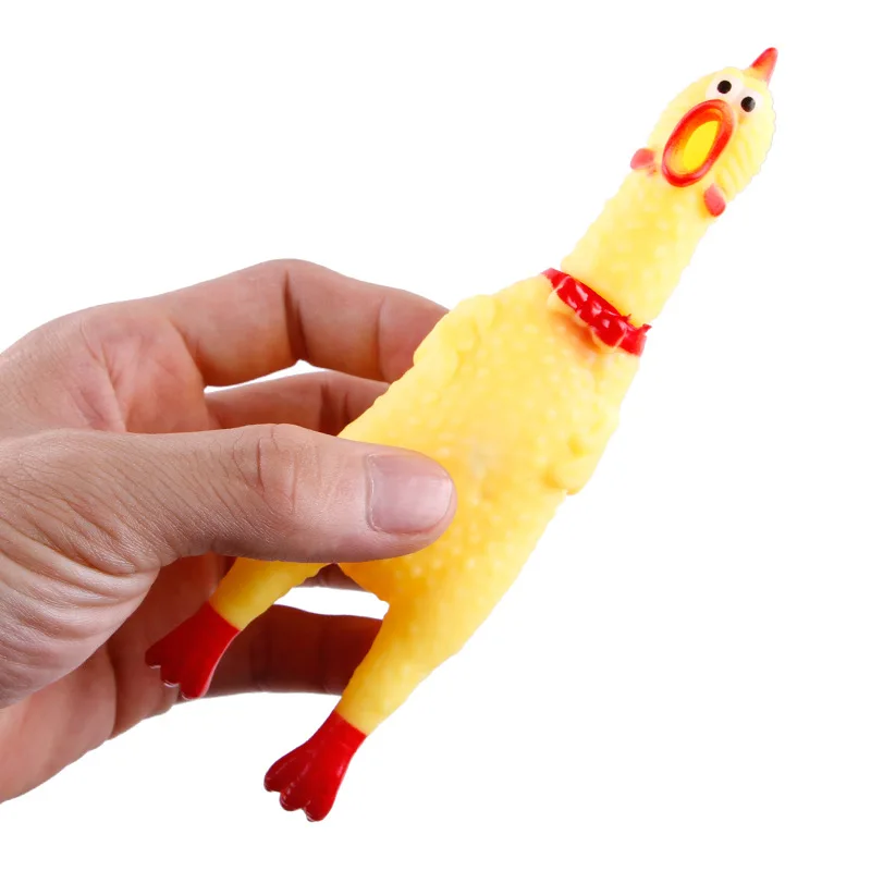 16cm Резиновый кричащий куриный писк питомца, игрушки, забавные гаджеты, новинка, кошка, собака, щуркающая, пронзительная курица, декомпрессия, товары для домашних животных - Цвет: 16cm