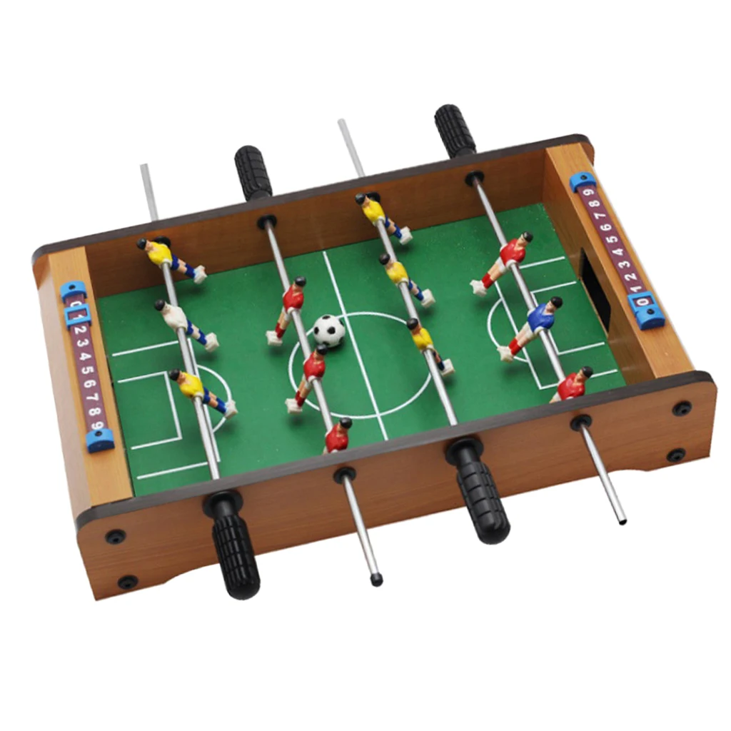 Portable Solid Table Football Set Tabletop Foosball Kids Family Adults Toy Game