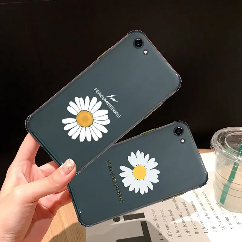 Силиконовый мягкий ТПУ чехол Chrysanthemum 2 для Vivo V5 V9 V15 V11i Z1X Z3X Z5 X9 X9S Y19 Y5S U3 U20 Z3i Z3 Neo Pro lite