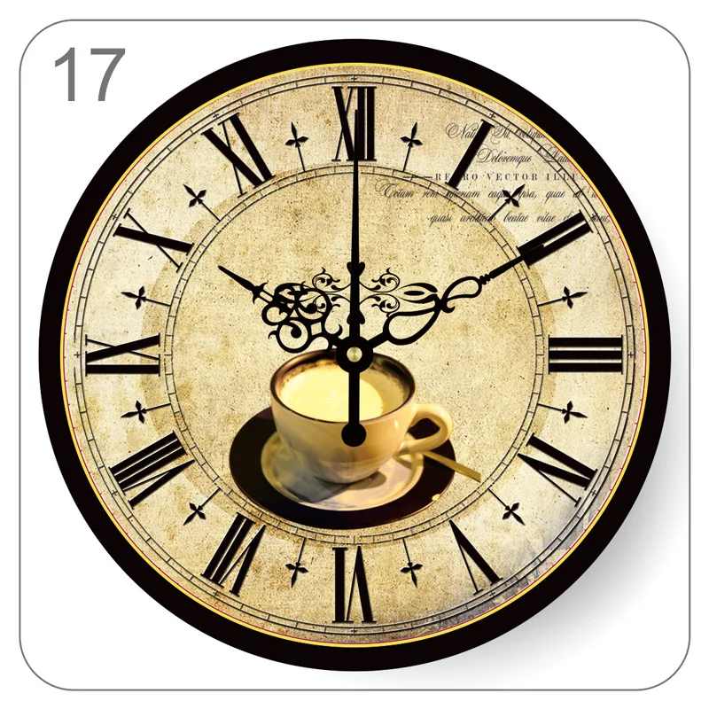 

European Style Creative Cool Wall Clock 12-inch Retro Movement Clock Hanging Decoration with Numbers Clock Manufacturers Customi