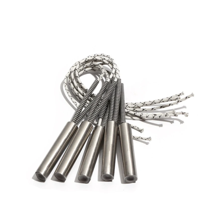 Цилиндрическая электрическая нагревательная труба 316SUS, 25-115 мм, 110 В/220 В/380 В, трубчатая одинарная стандартная 1000 Вт/1050 Вт/1100 Вт/1150 Вт, 2 шт.