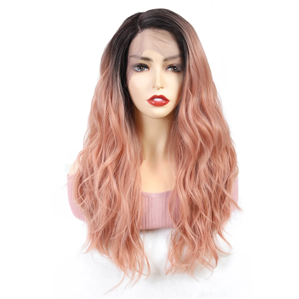Dianteira do Laço Cinzentas para as Mulheres Glueless do Laço com Fibra Resistente ao Calor do Cabelo do Bebê X-tress Peruca Sintético Ombre Perucas Lado Parte Onduladas 6 High Quality Apliques e perucas