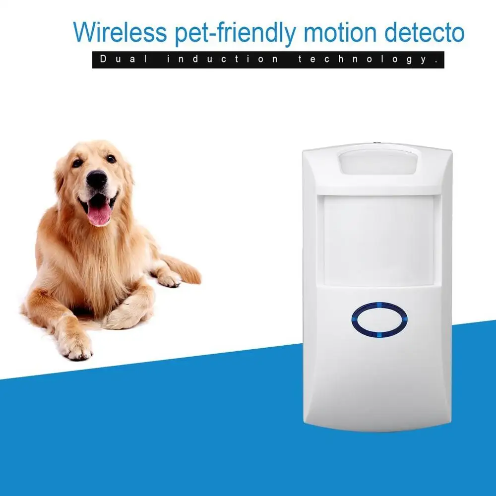 

NEW 433 MHz Wireless Pet Immune PIR Motion Detector Sensor With White Color for Home Security for our G5S Alarm System