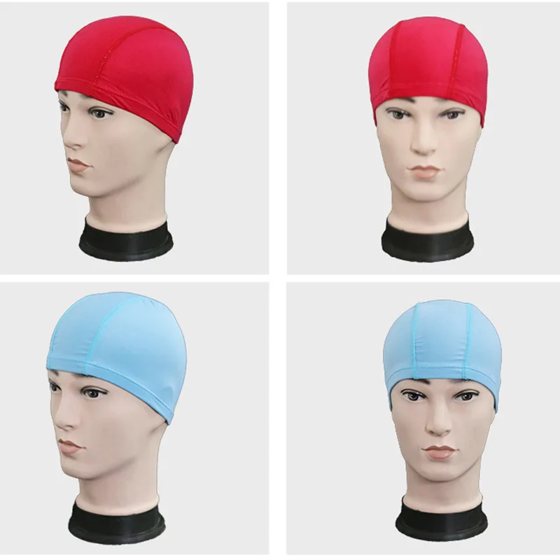 Gorro deportivo de piel sintética para hombre y mujer, gorro de pelo largo 2022 elástico, resistente al agua, protección de orejas, para piscina, talla única