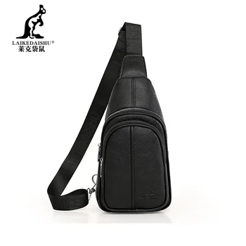 

Korean version of men's shoulder bag fashion shoulder bag earphone hole mobile phone bag